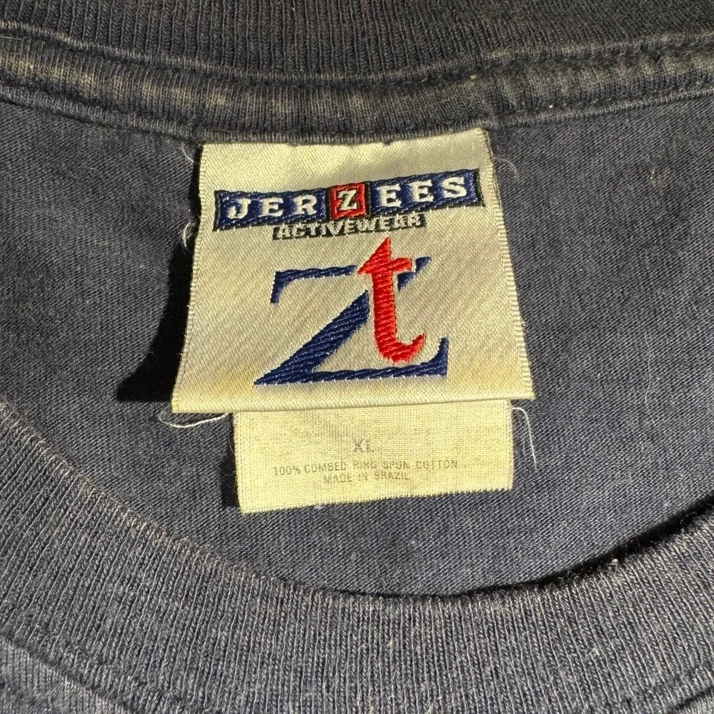 Vintage Jerzees Robert Morris College T-Shirt Navy Blue XL 90s Y2K RMC